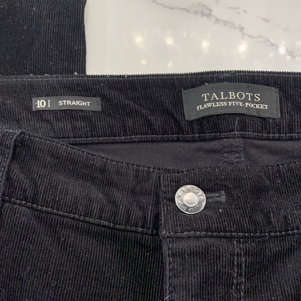 Talbots Cotton/Lycra/Spandex Velour Like Pants. Black. Size‎ 10 (562) - Picture 10 of 13